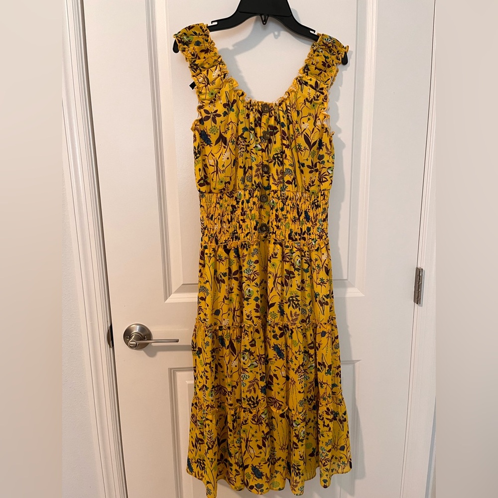 Floral Yellow Maxi Dress